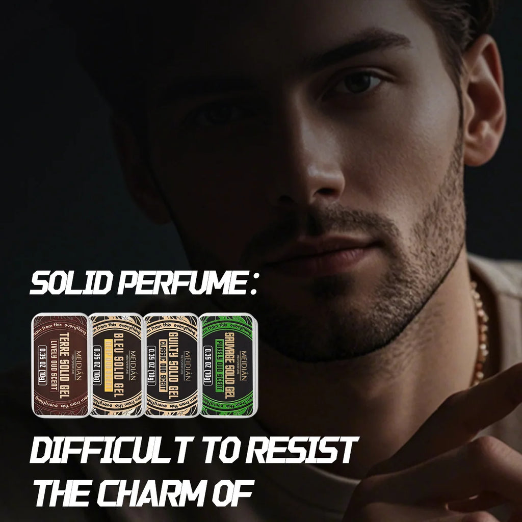 Men's solid perfume balm set, comfortable, light, and fresh, long-lasting fragrance, convenient for daily use