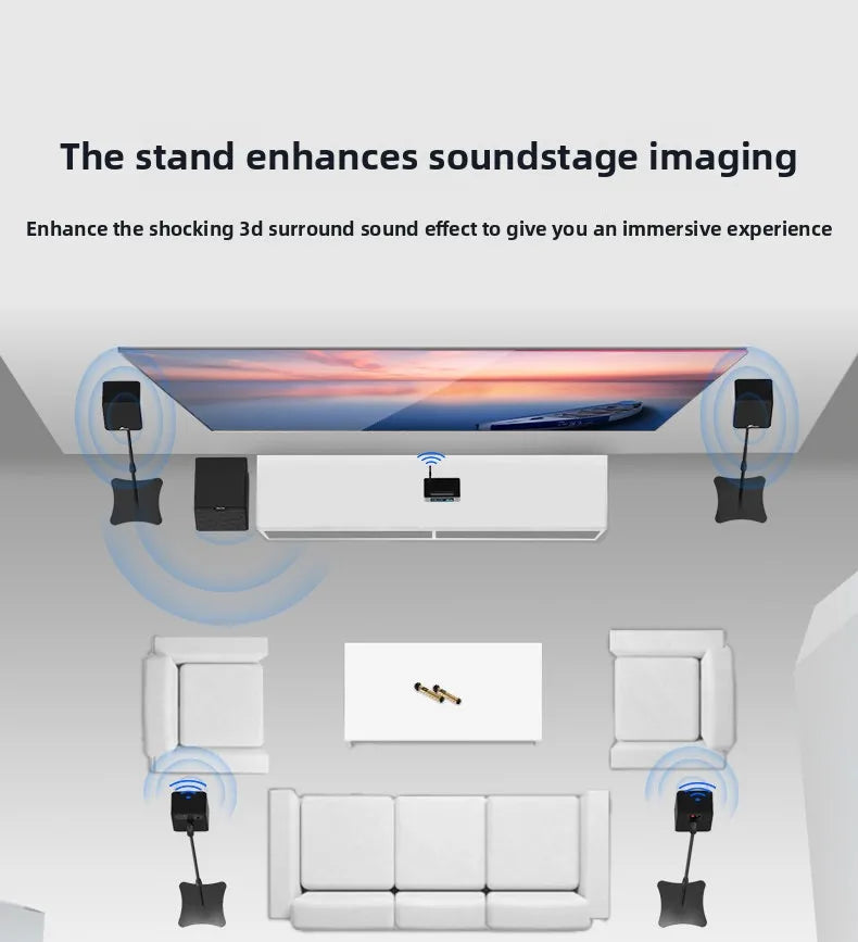 Shunjiayu 2026 HiFi Wireless Subwoofer Wood Enclosure For Home Theater Audio System 5.1 Channels 6 Speakers High Power
