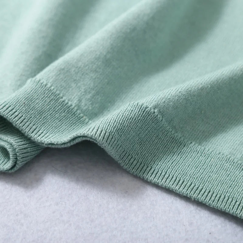 Birdtree, Woman Basic Sweaters, 70% Spun Silk and Cotton Blend O Neck Pullovers, Fall Winter Solid Bottoming Shirts T61715JF