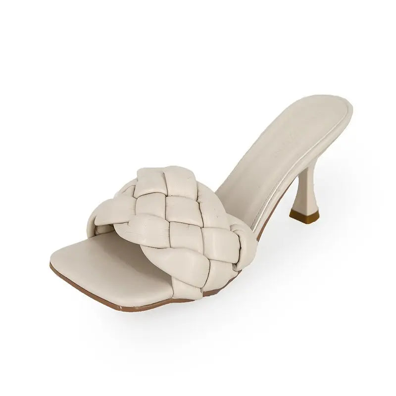 New Women's Summer High-quality Woven Open-toe Flat Casual Slippers Fashionable Stiletto Sandals Womens Outdoor Beach Flip-flops