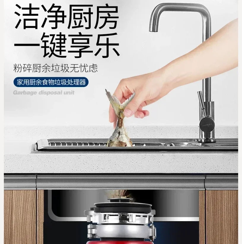 220V Food Waste Disposer Kitchen Sink Household Garbage Processor for Food Scraps EA
