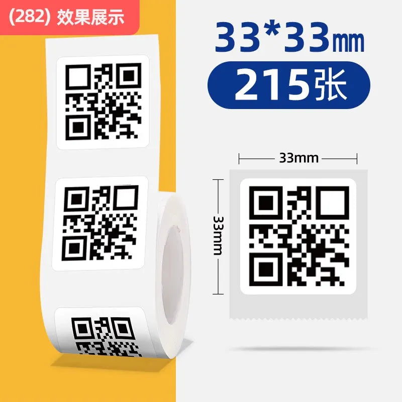Niimbot B1/B21/B2Pro/B3S/B203/B31/B4 White Label Thermal Clothing Tags Price Food Adhesive Barcode Paper Waterproof Stickers