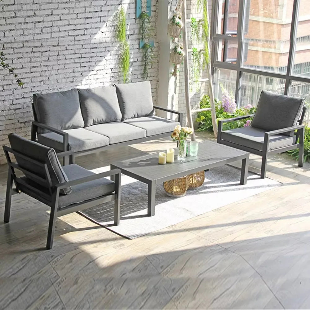 Modern outdoor garden furniture sofa set rope design for stylish indoor/outdoor use