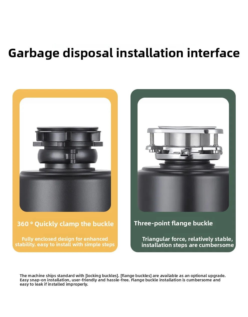 Silent Automatic Kitchen Food Waste Disposer Garbage Processor for Home Sink