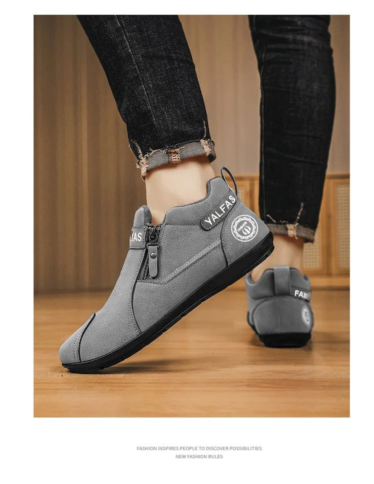 2026 New Men Casual Shoes Lightweight Slip On Sneakers Autumn Winter Flat Work Shoes Loafers Soft Sole Non Slip Walking Shoes