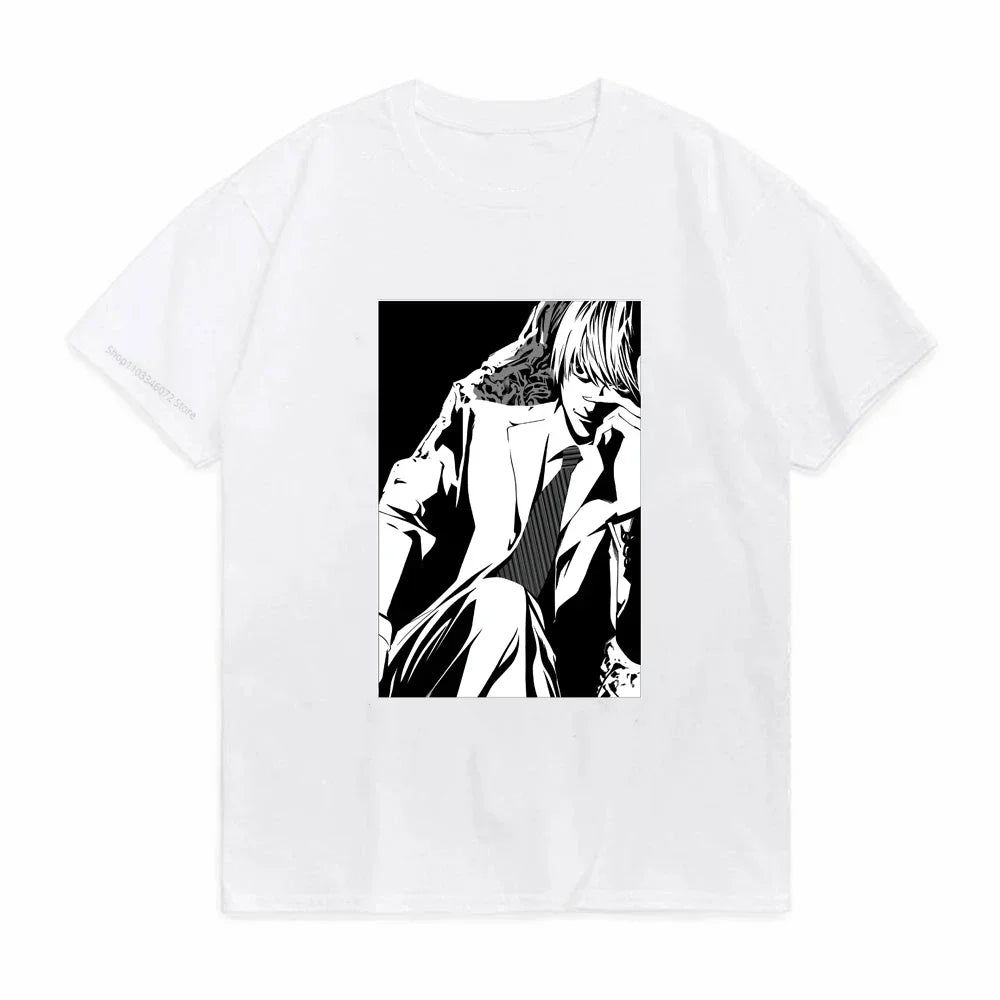 Men Kawaii Cartoon Summer Tops Misa Amane Graphic Tees Japanese Anime T-shirt Death Note T  Harajuku Unisex Pop Y2k Tshirt