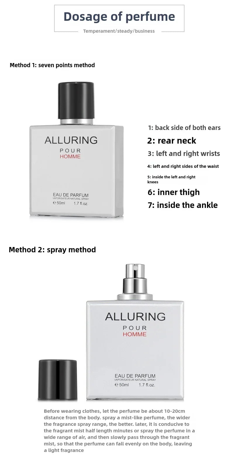 Brand Luxury Eau De Toilette for Men Bleu De Homme 50ml – Long-lasting Fresh Scent Elegant and Sporty Fragrance for Men Cologne