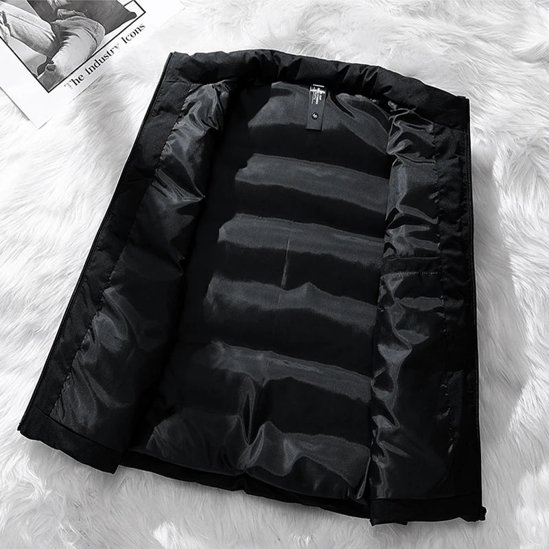 Men's Vest Autumn and Winter New Warm Cotton Waistcoat Vest Korean Style Fashion Joker Fashionable Sleeveless Jacket Top