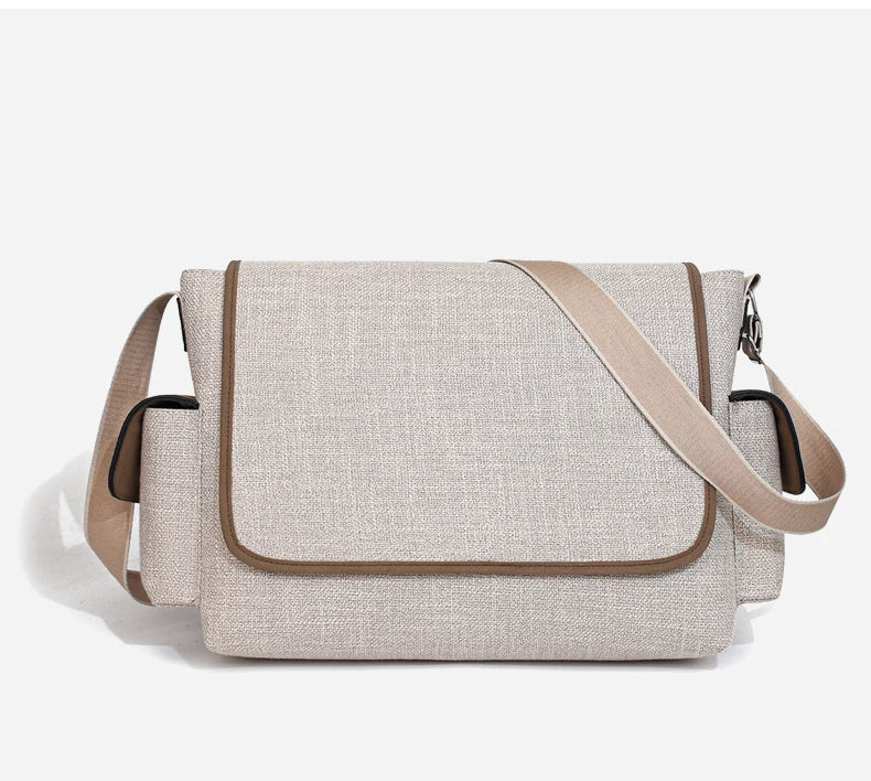 New Women's Large Capacity Canvas Shoulder Bag Casual Tote Handbag Trendy Messenger Bag for Everyday Use