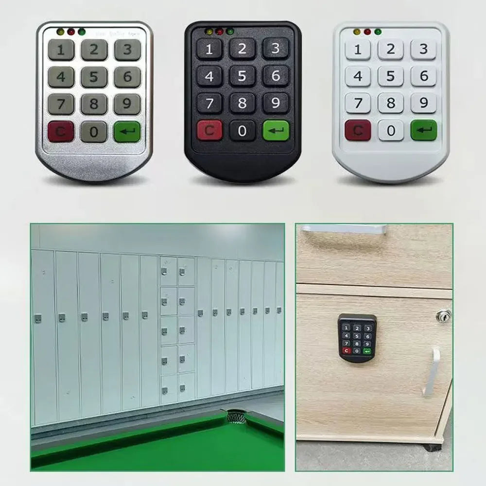 Digital Electronic Intelligent Password Keypad ABS Plastic Panel Number Cabinet Door Lock Digital Cabinet Door Lock