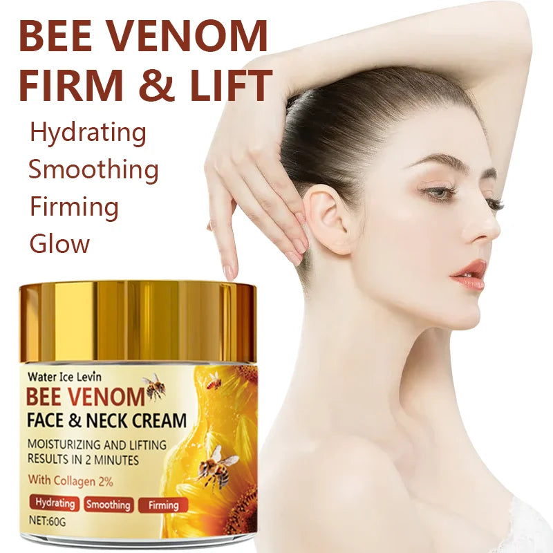 Bee Venom Face and Neck Care Stick, Light Beige Firming Essence Moisturizer, Vitamin E and Hyaluronic Acid, Smooth and Firming, Suitable for All Skin Types
