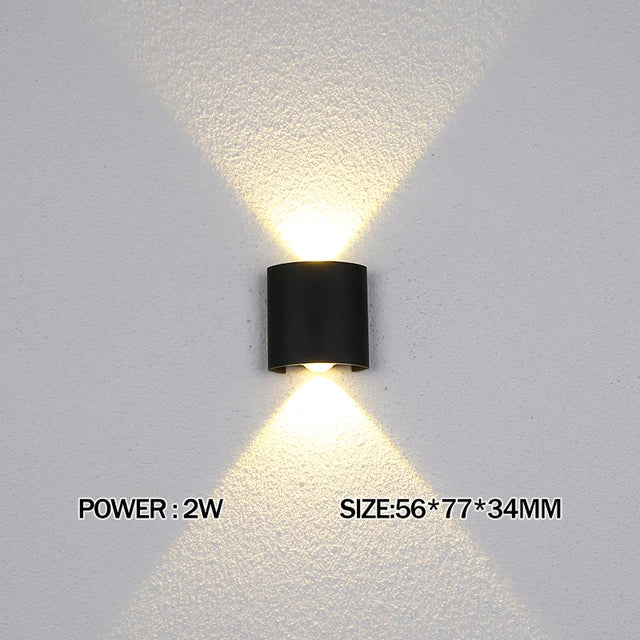 2W 4W 6W 8W 10W 12W LED Wall Light Outdoor Waterproof Modern Nordic style Indoor Wall Lamps Living Room Porch Garden Lamp