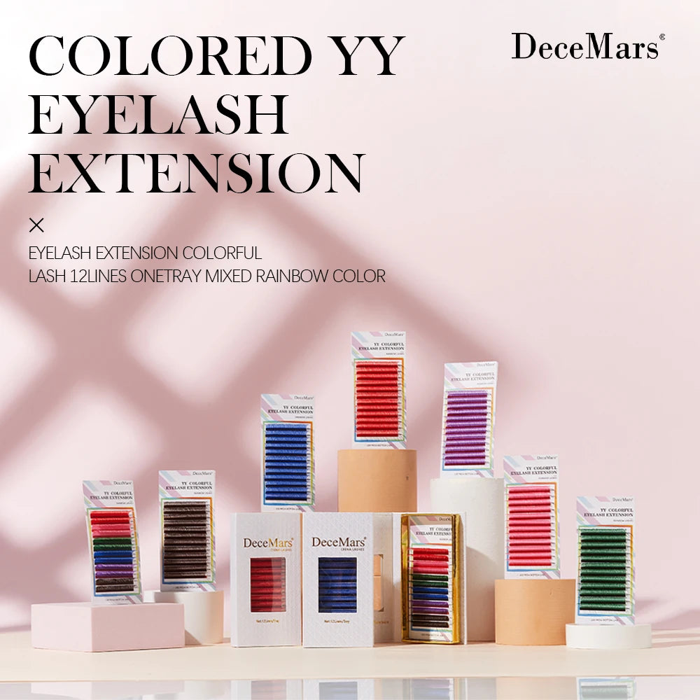 DeceMars Colored YY Eyelashes Extension 12 Lines