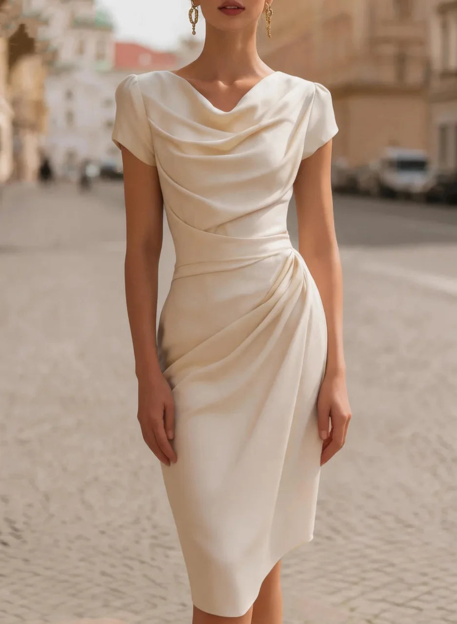 Spring Summer Dress Women's Elegant White One-Shoulder Commuter Dresses 2026 Trends Midi Skirt Business Party Dress Robe