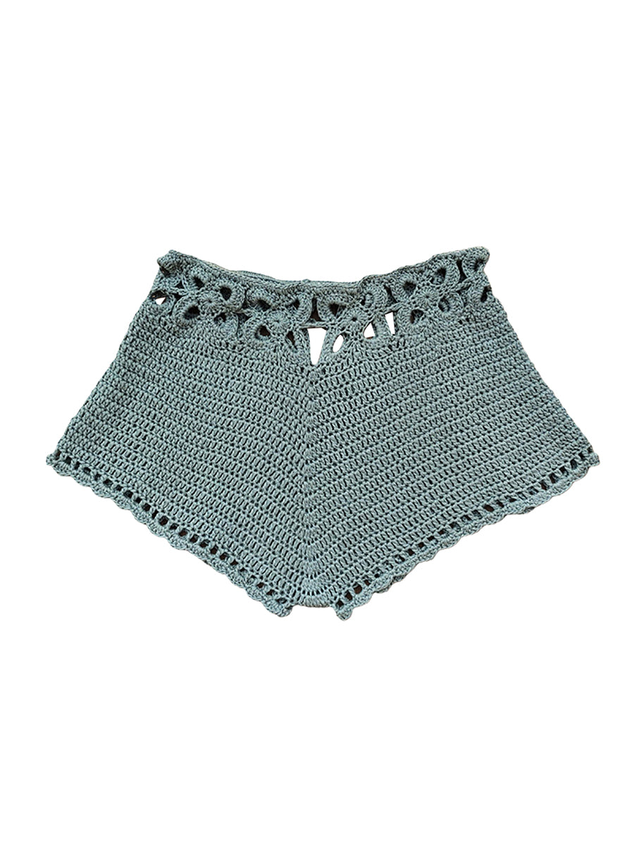 Meihuida Women´s Swim Shorts Hollow Crochet Cutout Bathing Suit Bottoms Drawstring Beach Board Shorts Summer Swim Trunks