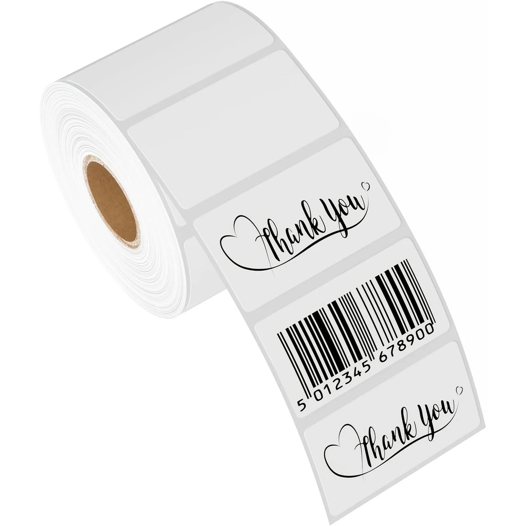 White Thermal Label Paper, Printing, Multi-Purpose Thermal Label Paper, Suitable for Folder Organization, 230 Sheets Per Rolls