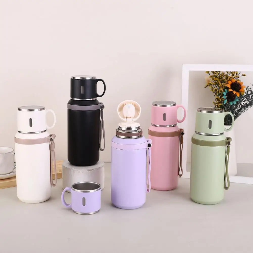Cup 2-in-1 Drinking Cup Wide Mouth for Hot Cold Drinks 316 Stainless Steel Vacuum Insulated Bottle Spill-proof Travel Flask