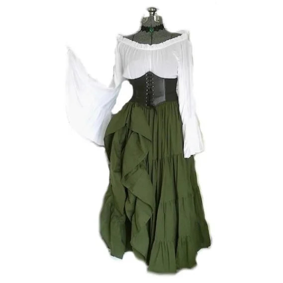 2025 New Party Long-sleeved Dress Women's Renaissance Medieval Clothing European and American