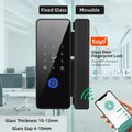 Tuya Door Lock App Glass Fingerprint Bluetooth Smart Glasses Electronic Biometric Door Lock 13.56Mhz RFID Remote Control Unlock