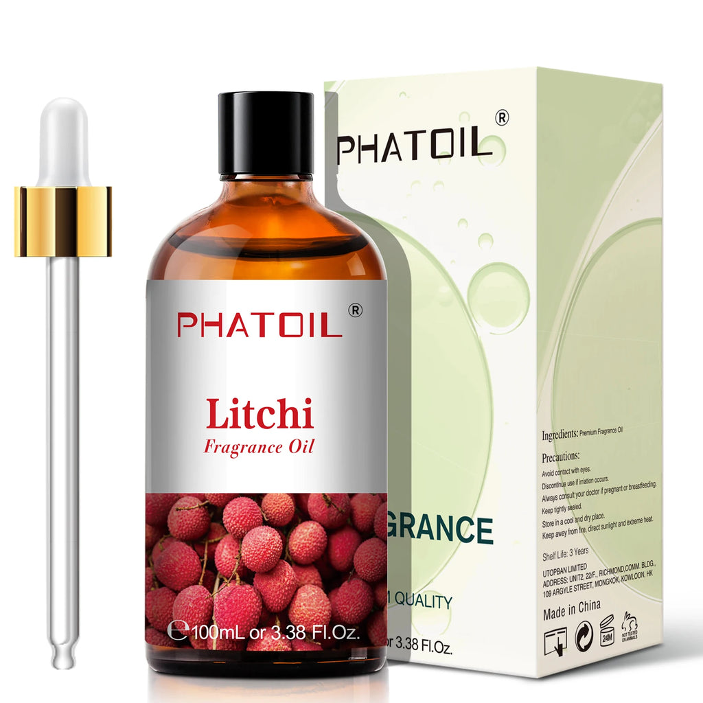 PHATOIL 100ml Fruit Series Fragrance Oils with Glass Dropper Coconut & Vanilla Strawberry Mango Cherry Aroma Oil For Diffuser