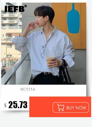 IEFB Spring Summer Men's Shirt Long Sleeve New Irregular Sequin Tassel Shirts Niche Streetwear Korean Style Male Top Tide 9Y7232
