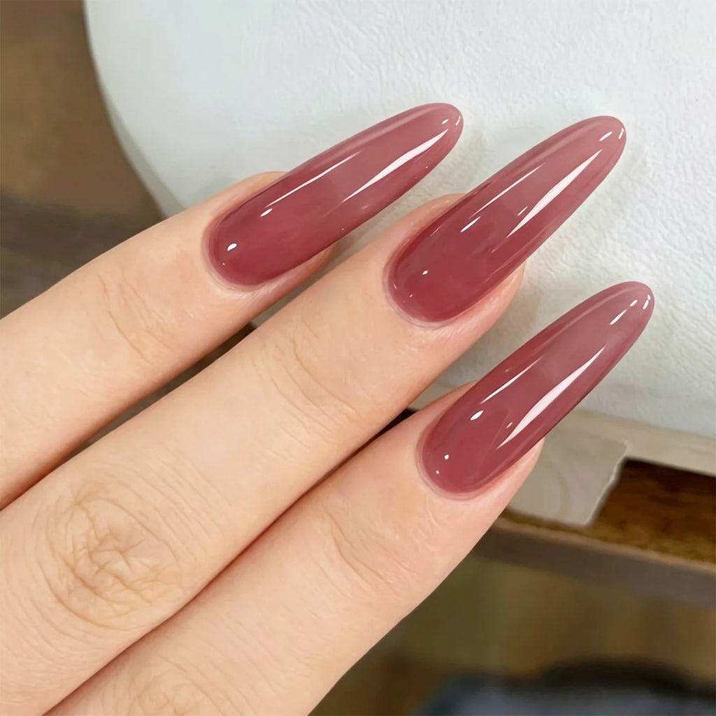 10ml Semi-Transparent 'Iced Bayberry' Colored Nail Polish; Quick-Drying (No Lamp Required), Strengthens Nails, Enhances Shine