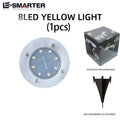 8LED Solar Power Disk Light Outdoor Garden Solar Underground Light Deck Lights Spotlight Buried Solar Lamp Landscape Lighting