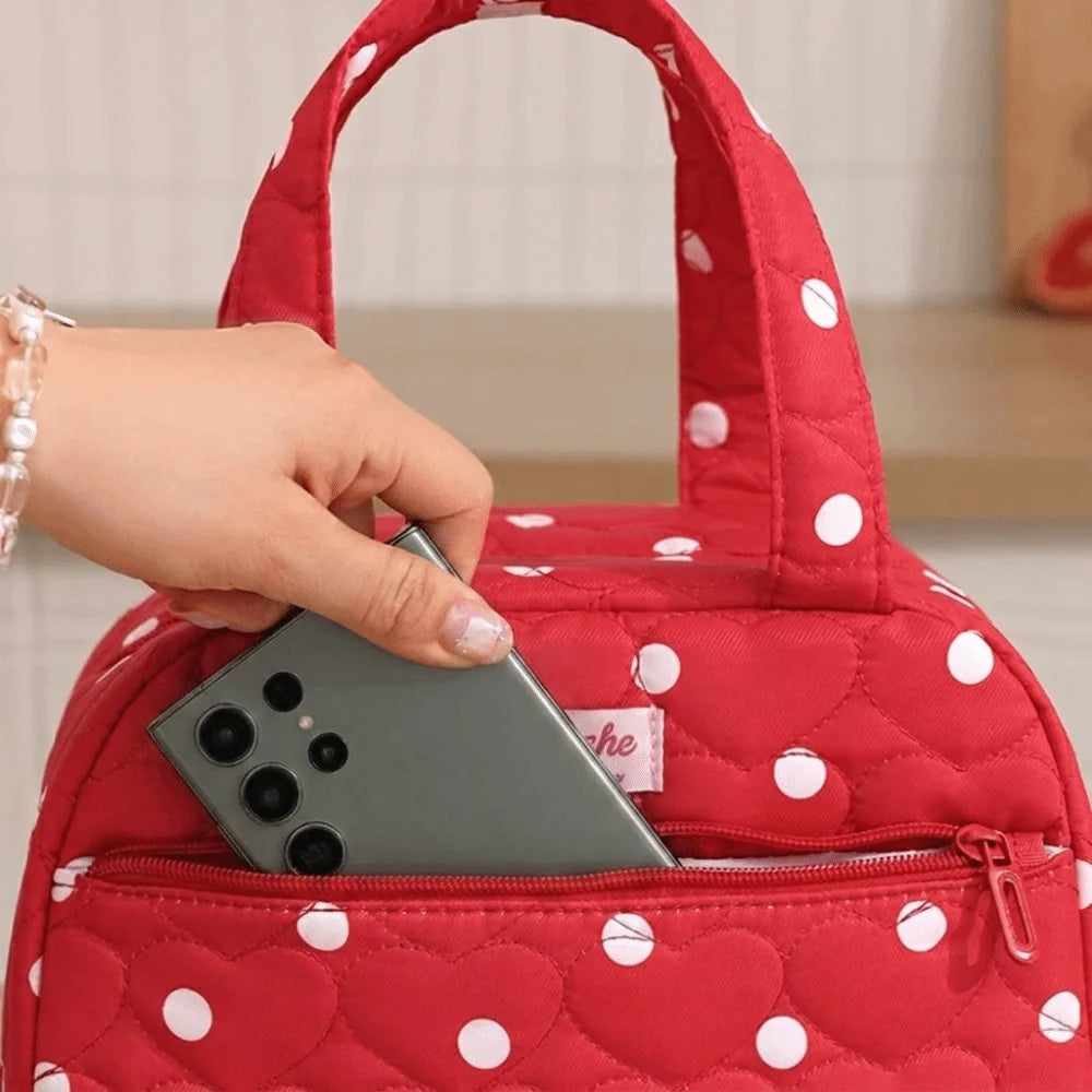 New Portable Handle Lunch Bag Waterproof Thickened Insulated Handbag Large Capacity Multi-functional Insulated Lunch Tote Bag