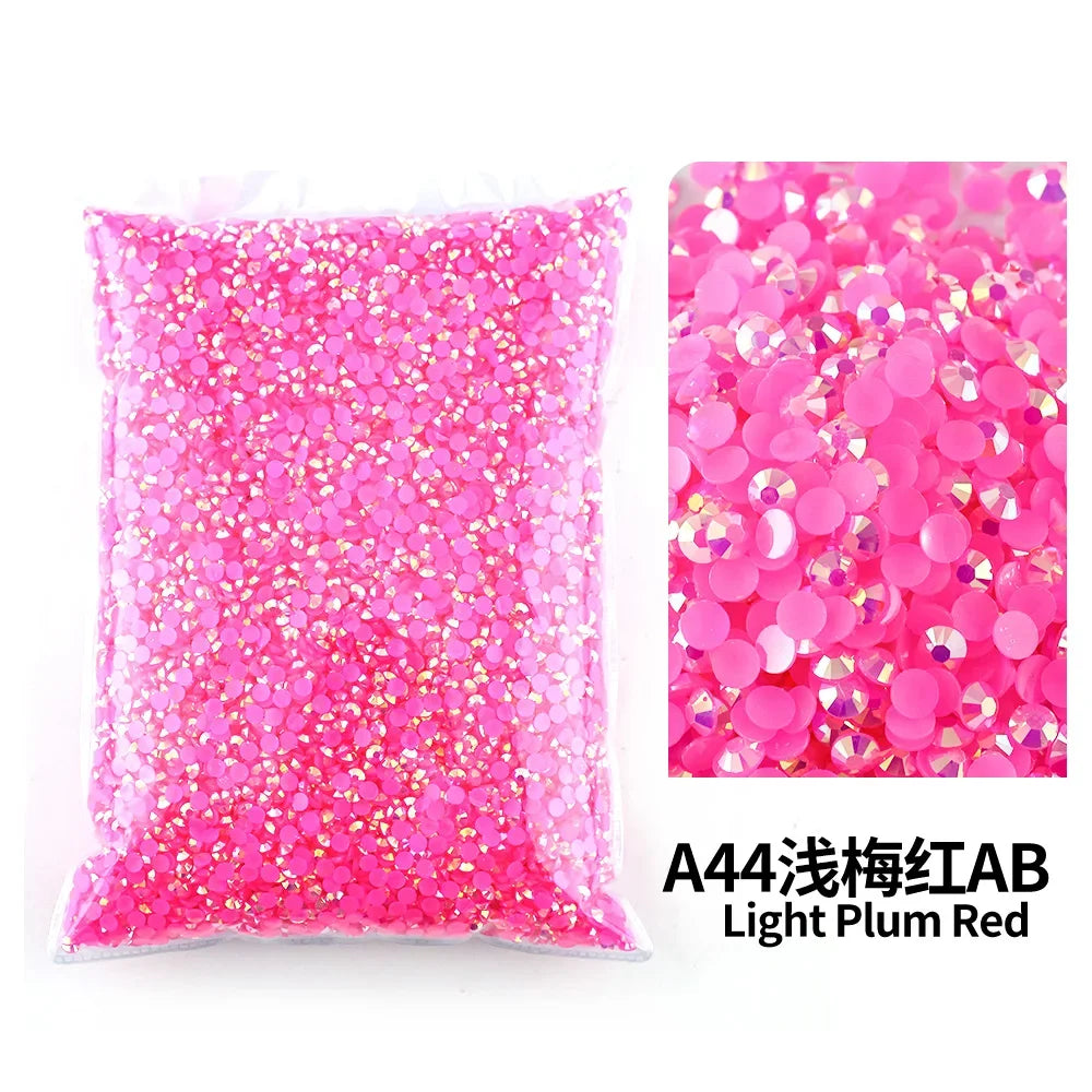 Yellow Series Flat Back Resin Rhinestone 3MM 4MM 5MM Non Hot Fix Jelly Rhinestones Stones For Craft DIY Tumblers Shoe Decoration
