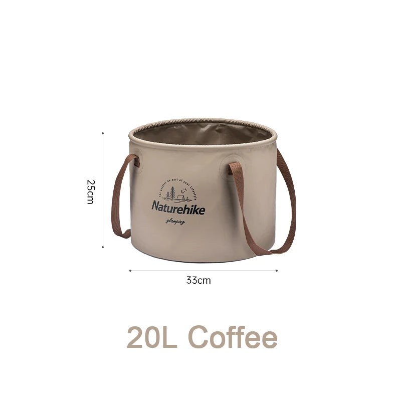 Naturehike Outdoor Camping Portable Waterproof Foldable Round Bucket Travel Wash Basin Camping Gear Multitool