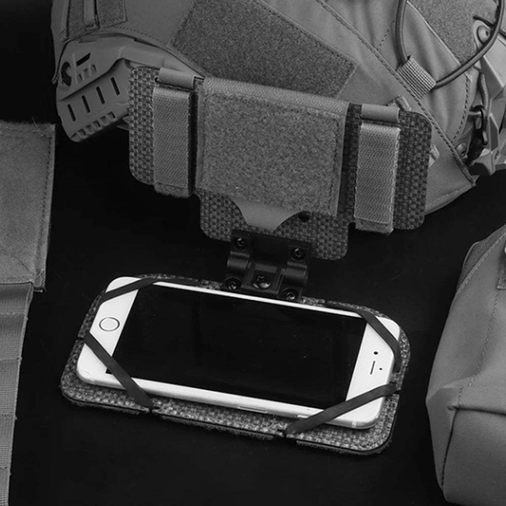 Tactical Phone Pouch with MOLLE/PALS Strap, Foldable Chest Phone Holder for Navigation & Tactical Vest Accessory