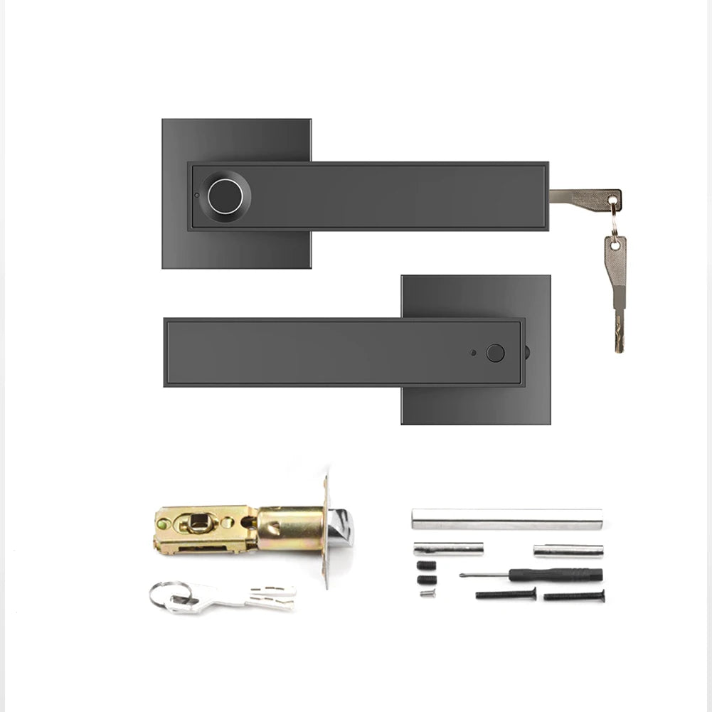 Electronic Smart Lock Semiconductor Biological Fingerprint Handle Key Lock Unlock Door Detect for Home Office