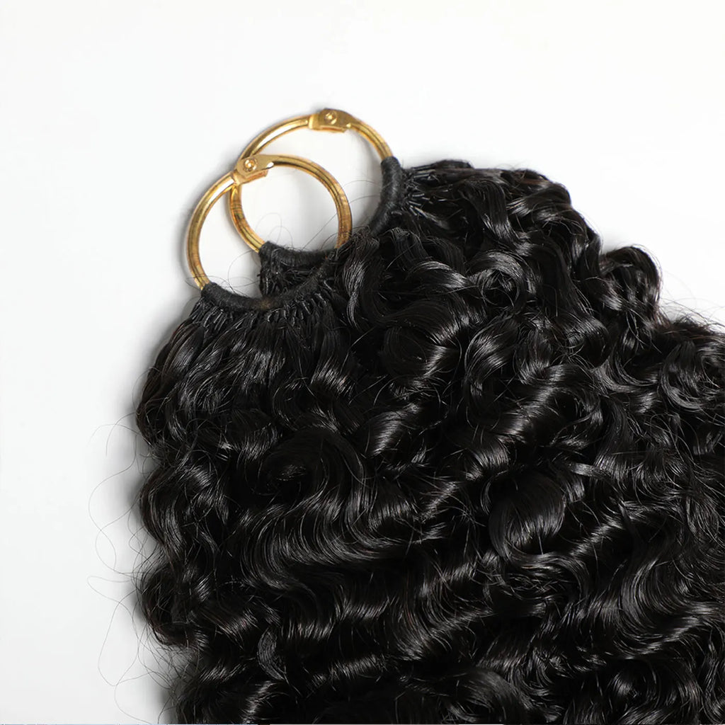 16A Burmese Curly Crochet Human Hair Boho Braids Feathered Virgin Miracle Knots Crochet Human Hair Extensions For Women 60g/Pack