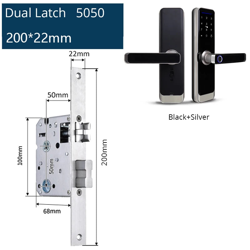 Zemismart Zigbee Fingerprint Door Lock Work with Tuya IC Card Key Password App Unlock with Doorbell Security Mechanical Lock