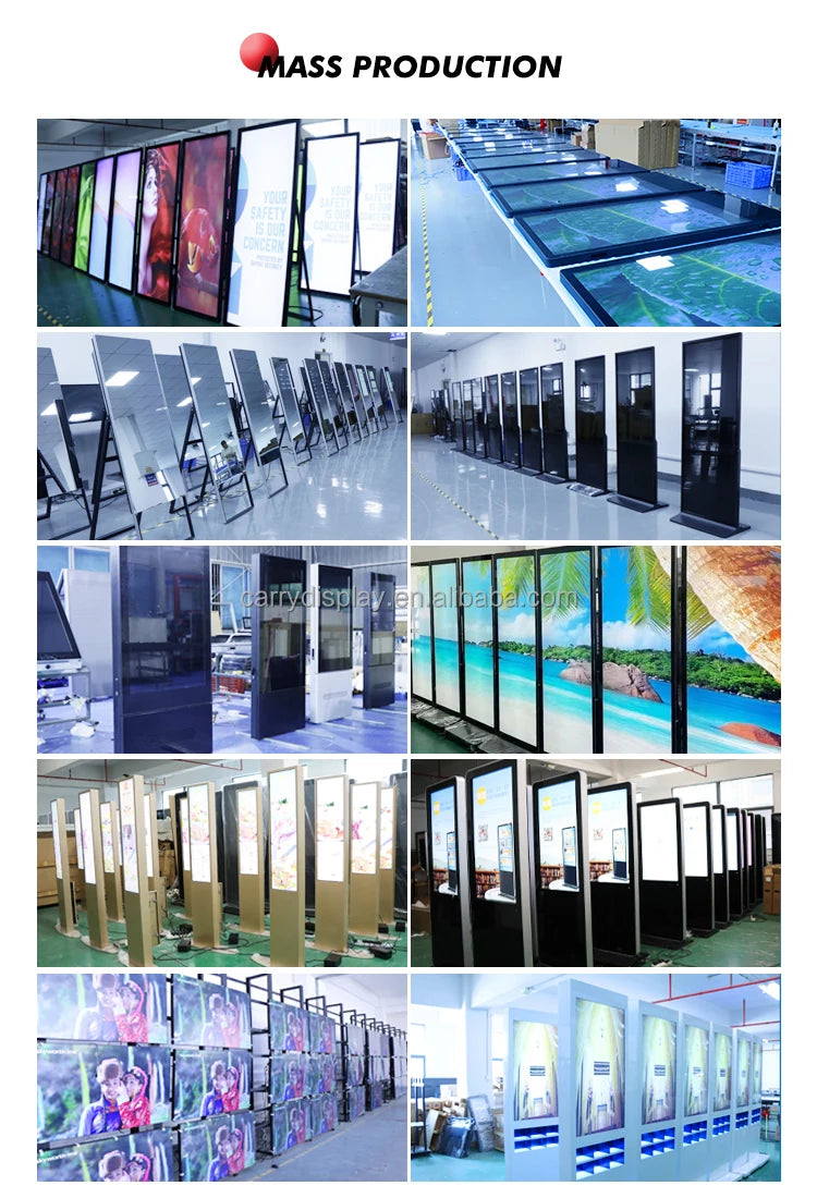 Hot Selling LCD Advertising Interactive Screen Digital Signage Kiosk Totem Floor Standing Display for Restaurant