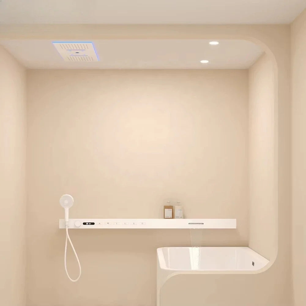 2026 Music Shower Head LED 1400mm Shower Body Waterfall Rainfall Thermostatic Bathroom Shower Set