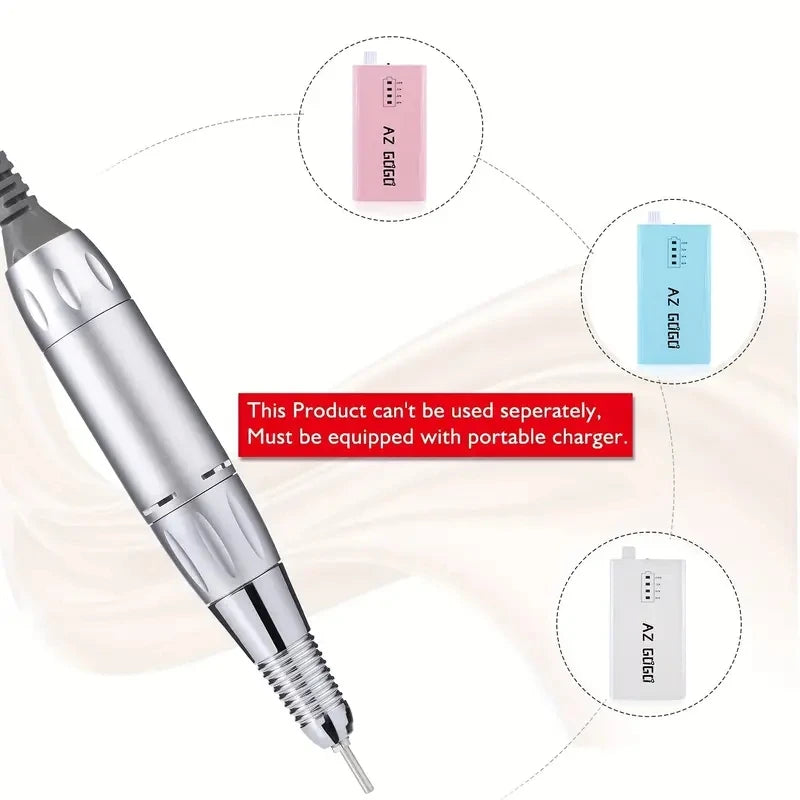 35000 RPM Professional Electric Nail Drill Handle Nail Art Drill Handpiece File Polish Grind Machine Manicure Drill Accessory