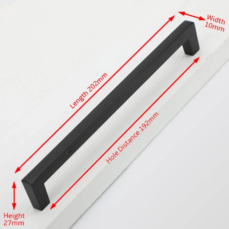Modern Cabinet Handles Kitchen Door Handles Drawer Knobs Aluminum Alloy Wardrobe Door Handles Brushed Modern Style Hardware