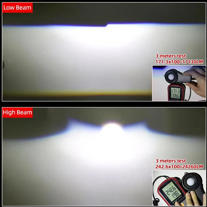 3inch Dual Hyperboloid Bi-LED Projector Lenses 6000K Hella 3R H4 H7 9005/9006 Car Led Light Bulbs Upgrade Retrofit Kits Turbo