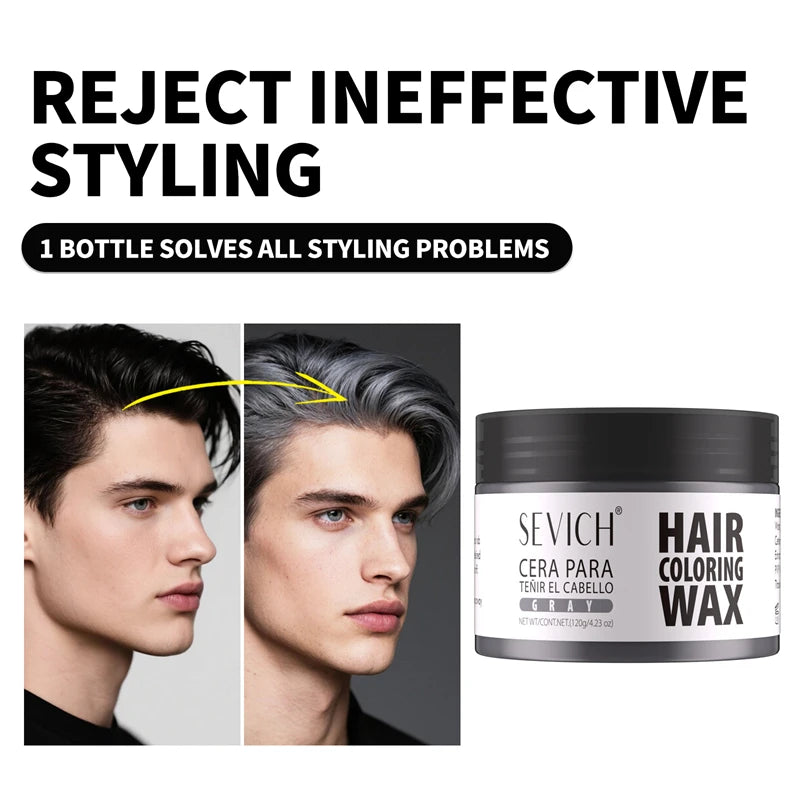 Valentine's Day DIY Hair Dyed Mud Hair Colour Wax Easy To Wash Coloring Cream One-time Hairs Beard and Eyebrows Colour Products
