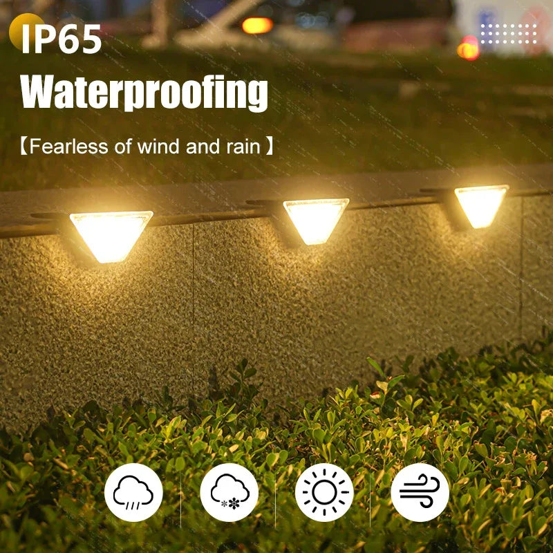 22/24LED Solar Stair Light, IP67 Waterproof Outdoor Step Light, Anti-theft Decorative Lamp for Garden Deck Front Porch Patio