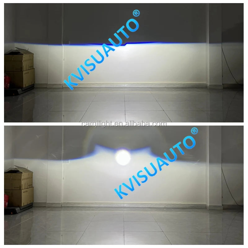 CQL KVISUAUTO 3 inch R12 47w 55w double matrix bi led projector lamp lens