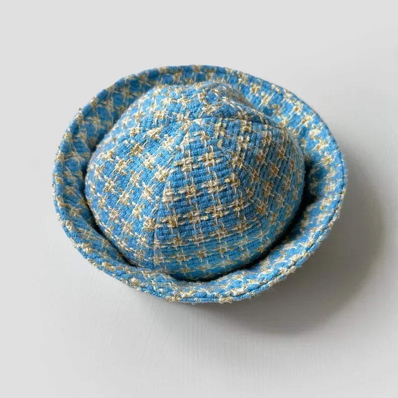 Fall Elegant Tweed Berets for Women Sailor Hat Japanese Versatile Naval Winter Fashion Party Warm Cute Jk Y2K Bucket Hat