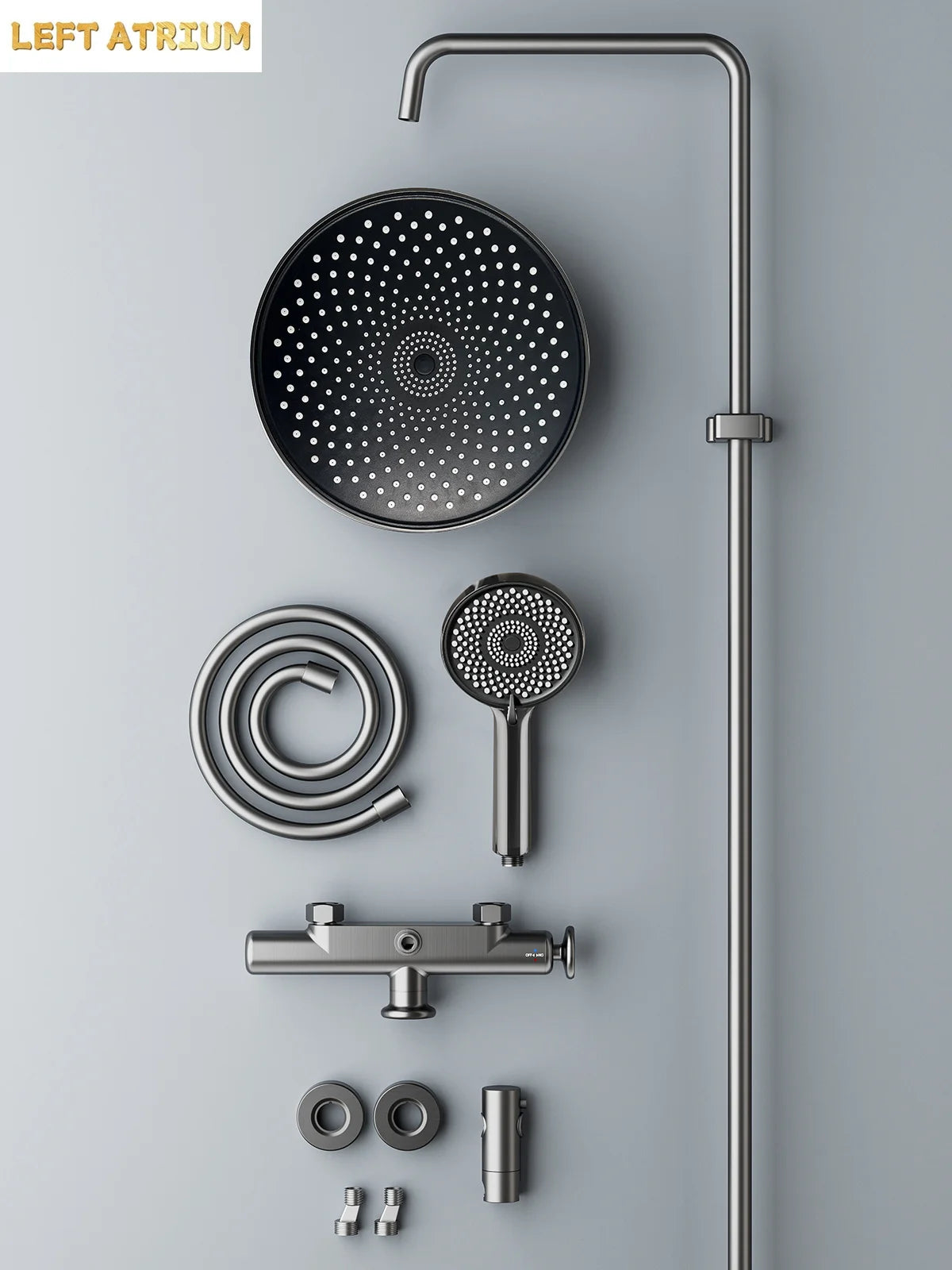 Four Outlet Shower Set Bathroom Luxury Shower System Hot Cold Mixer Valve Shower Faucet Full Set Bathtub Tap Shower Head