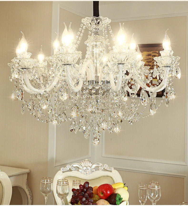 Luxury Living Room Decorate LED Ceiling Pendant Lights Indoor Hanging Lights Fixture Home Crystal Chandeliers Villa Lighting