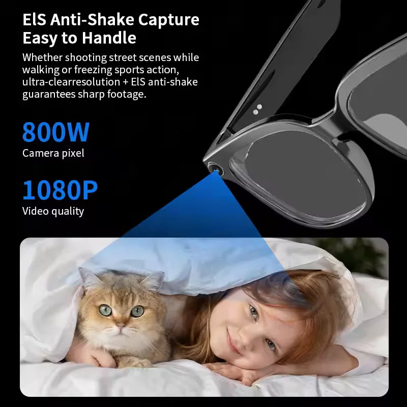 2026 New Smart Glasses Men 4K 8MP HD Camera Video Recording Language Translation ChatGPT WIFI Bluetooth Call Audio Glasses Women