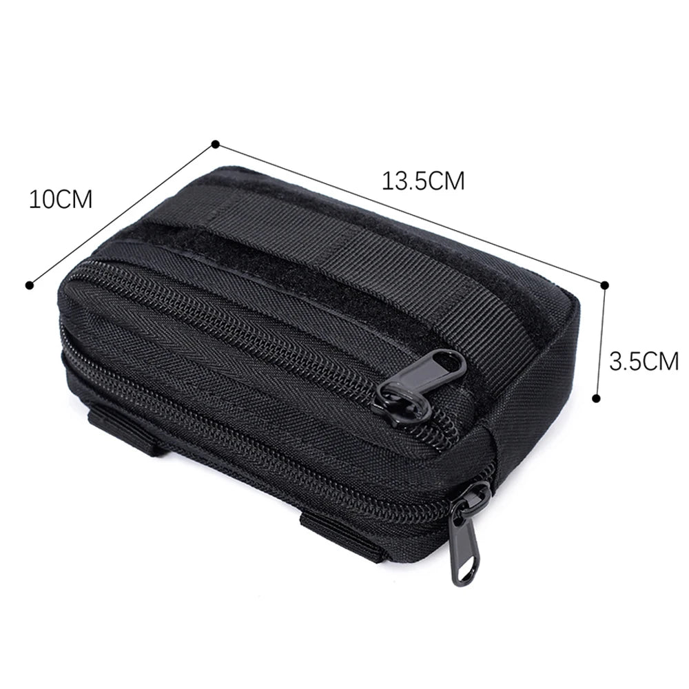Molle Utility EDC Waist Bag Tactical Pouch Medical First Aid Bag Outdoor Survival EDC Tool Kit Belt Pouch Sports Hunting Bag