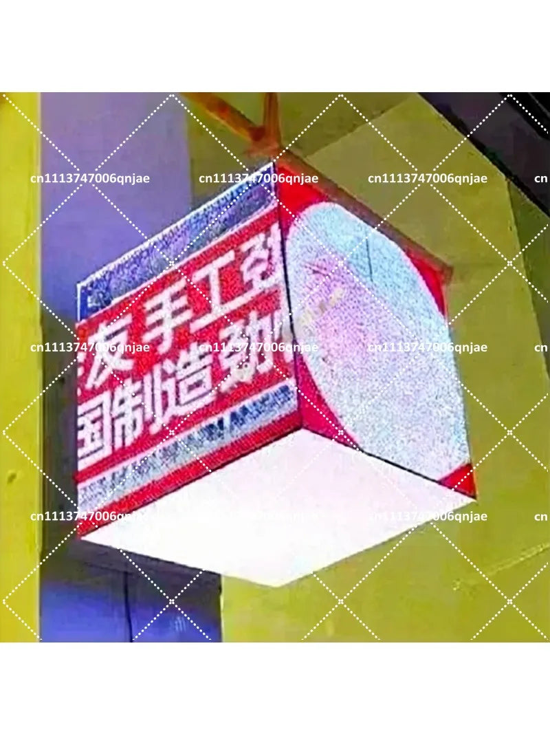 P3mm 5-Sided LED Cube Screen Full Color Video Display High Brightness Digital Signage for Advertising