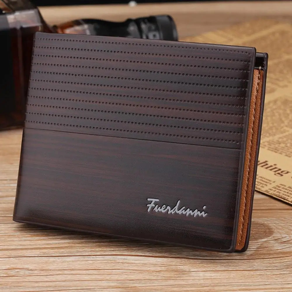 Vintage PU Leather Mens Wallets Solid Sample Style Zipper&Hasp Purse Card Holders Famous Brand High Quality Male Wallet