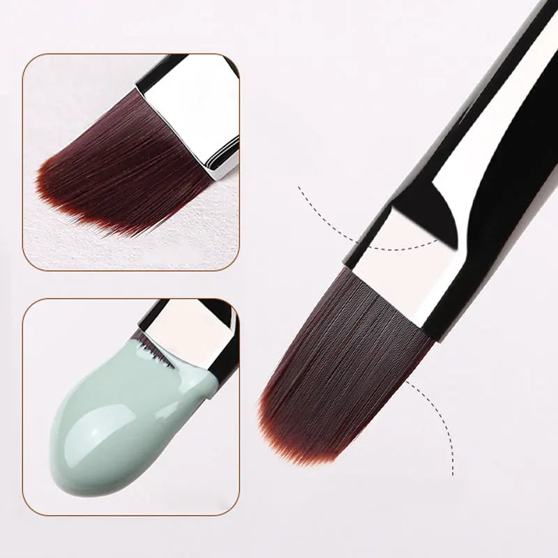 Nails Art Liner Brushes Wooden Handle Phototherapy Acrylic UV Gel Brush for Elongated Lines Painting Professional Manicure Tool